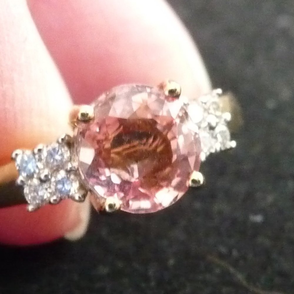 Padparadscha sapphire.  Engagement ring, 4 girls who dare to be different
